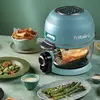 Image de FRITAIRE - LA FRITEUSE À AIR CHAUD NON TOXIQUE ET AUTONETTOYANTE avec un bol en verre de 4,8 L avec tamis à 360º, autonettoyante et sans BPA, couleur verte