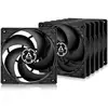 Image de P12 (5 Pièces) - Ventilateur PC, 120 mm, Ventilateur Boitier Silencieux, Pression Statique Élevée, Roulement à Fluide Dynamique, Support à Broches Standard, 1800 rpm - Noir - Neuf