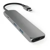 Image de Adaptateur Multiports Slim avec Port HDMI 4K et Deux Ports USB-C Gris - Neuf