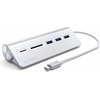Image de Satechi USB-C Combo hub desktop   Trois ports de données USB-A 3.0   Lecteurs de cartes Micro/SD   USB 3.0 SuperSpeed jusqu'à 5 Gbps
