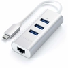 Image de Satechi USB-C 2-en-1 Hub (Ethernet)   Supporte 10/100/1000 Mbps   3 Ports USB-A   Jusqu'à 5 Gbps
