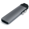 Image de Hub Double USB-C Pro en Aluminium avec Ethernet et HDMI 4K Gris anthracite - Neuf