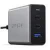 Image de Chargeur 100W PD avec 2 Ports USB-C et USB-A Compact Gris - Neuf