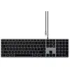 Image de Satechi Slim W3 clavier Universel USB AZERTY Français Aluminium, Noir - Neuf