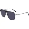 Image de Karl Lagerfeld Homme Karl Lagerfeld KL350S 001 Lunettes de soleil Métal Noir Pilote Normale Normale