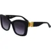 Image de Karl Lagerfeld Femme Karl Lagerfeld KL6139S 001 Lunettes de soleil Acétate Noir Carré Normale Normale