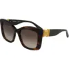 Image de Karl Lagerfeld Femme Karl Lagerfeld KL6139S 212 Lunettes de soleil Acétate Marron Marron Carré Normale Ombré