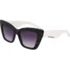 Image de Karl Lagerfeld Femme Karl Lagerfeld KL6158S 006 Lunettes de soleil Acétate Noir Cat Eye Normale Normale
