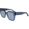 Image de Calvin Klein Femme Calvin Klein CK23508S 435 Lunettes de soleil Acétate Bleu Gris Carré Normale Normale