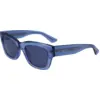 Image de Calvin Klein Homme Calvin Klein CK23509S 438 Lunettes de soleil Acétate Bleu Bleu Carré Normale Normale