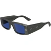Image de Lunettes de soleil uni Calvin Klein CK23537S 300, modèle carré, catégorie S3