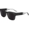 Image de Calvin Klein Unisex Calvin Klein CK23539S 001 Lunettes de soleil Acétate Noir Fumée Carré Normale Normale