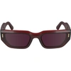 Image de Lunettes de soleil uni Calvin Klein modèle CK24500S, couleur bordeaux, taille unique