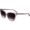 Image de Calvin Klein Femme Calvin Klein CK24507S 601 Lunettes de soleil Bio-inject Rouge Violet Cat Eye Normale Ombré