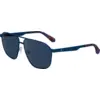Image de Calvin Klein Homme Calvin Klein CKJ24202S 400 Lunettes de soleil Métal Bleu Bleu Carré Normale Normale