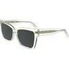 Image de Calvin Klein Femme Calvin Klein CKJ24606S 006 Lunettes de soleil Acétate Gris Gris Carré Normale Normale