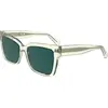 Image de Calvin Klein Femme Calvin Klein CKJ24606S 008 Lunettes de soleil Acétate Vert Vert Carré Normale Normale