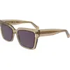 Image de Calvin Klein Femme Calvin Klein CKJ24606S 208 Lunettes de soleil Acétate Violet Marron Carré Normale Normale