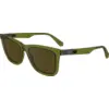 Image de Calvin Klein Unisex Calvin Klein CKJ24601S 309 Lunettes de soleil Bio-inject Vert Vert Carré Normale Normale