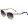 Image de Calvin Klein Junior Calvin Klein CKJ24303S 100 Lunettes de soleil Bio-inject Ivoire Bleu Carré Normale Ombré