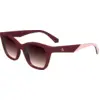 Image de Calvin Klein Junior Calvin Klein CKJ24303S 605 Lunettes de soleil Bio-inject Bordeaux Marron Carré Normale Ombré