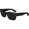 Image de Calvin Klein Femme Calvin Klein CK24512S 001 Lunettes de soleil Bio -cicide Noir Gris Papillon Normale