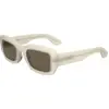 Image de Calvin Klein Unisex Calvin Klein CK24511S 109 Lunettes de soleil Bio -cicide Beige Marron Carré Normale