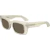 Image de Calvin Klein Femme Calvin Klein CK24512S 109 Lunettes de soleil Bio -cicide Beige Marron Papillon Normale