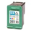 Image de Cartouche d'encre HP 351 tri-colore, installation facile, loquet frontal vert - Neuf