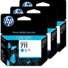 Image de HP 711 3x Cyan Tintenpatrone
