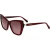 Image de Longchamp LO669S 598 GOJI RED 56/16/140 Lunettes de soleil Femme Lunettes de soleil Femme