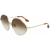 Image de Victoria Beckham VB220S Lunettes de soleil ovales en métal pour femmes