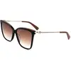 Image de Longchamp LO683S 001 BLACK 56/15/140 Lunettes de soleil pour femmes