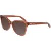 Image de Calvin Klein Femme Calvin Klein CK21529S 601 Lunettes de soleil Acétate Rouge Marron Carré Photochromatique Photochromatique
