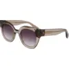 Image de LONGCHAMP Femme LONGCHAMP LO750S 311 Lunettes de soleil Acétate Vert Ronde Normale Normale
