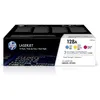 Image de HP 128A Pack de 3 cartouches de toner trois couleurs authentiques (CF371AM) pour Color LaserJet Pro - Neuf
