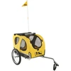Image de M-WAVE remorque pour chien "Pet Ride" roues 16" avec corde jaune / noir