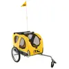 Image de M-wave Stalwart Remorque Pliable Jaune Pour Chien 30 Kg