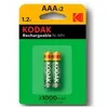 Image de Blister De Piles Rechargeables Kodak Ni - Mh Aaa Lr3 1000 Mah - Blister De 2 Piles.