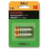 Image de Kodak Piles Rechargeables Ni-mh Lr06/aa 1,2v 2600mah - Vendues Par Paire