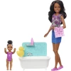 Image de Barbie "Skipper Babysitters Inc" poupées et set de jeu de bain (cheveux noirs)
