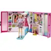Image de Barbie Rêve Armoire dépliante avec poupée, accessoires et vêtements de poupée