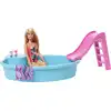 Image de Barbie Pool Set avec poupée (blonde), poupée à habiller, meubles Barbie, accessoires Barbie