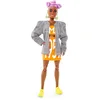 Image de Barbie BMR1959 Barbie (cheveux violets) Blazer à carreaux streetwear