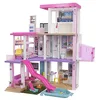 Image de Barbie Maison de Rêve pour Poupées avec 3 Niveaux, avec Lumières Et Sons, Plus De 75 Accessoires Inclus, 109 cm De Haut, Jouet pour Enfant de 3 Ans et Plus, GRG93 en occasion ou reconditionné