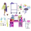 Image de Set de jeu Barbie Extra avec poupée, table de coiffure et plus de 45 accessoires