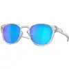 Image de Oakley Homme Oakley OO9265 LATCH 926565 Lunettes de soleil O_matter Transparent Bleu Ronde Polarisé Prizm