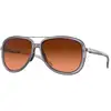 Image de Oakley Femme Oakley OO4129 SPLIT TIME 412926 Lunettes de soleil Métal Violet Marron Ronde Normale Ombré