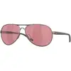 Image de Oakley Femme Oakley OO4079 FEEDBACK 407949 Lunettes de soleil Métal Gris Violet Ronde Normale Prizm