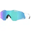 Image de Oakley Unisex Oakley OO9512D CYBR ZERO 951202 Lunettes de soleil O_matter Blanc Bleu Carré Normale